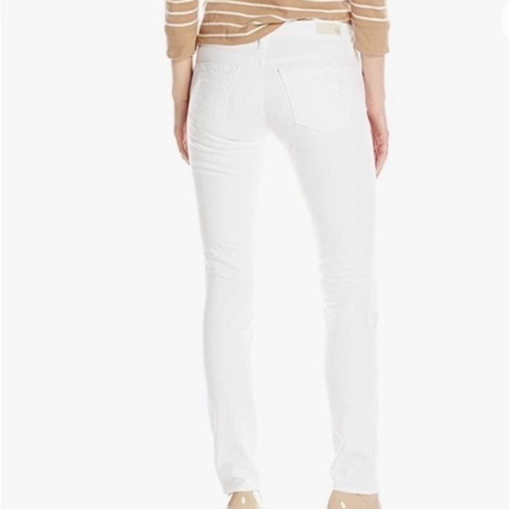 AG Adriano Goldschmied Stilt White Wash Cigarette Leg Skinny Jeans | 24R